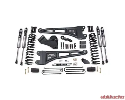 BDS Suspension 4 Inch Lift Kit with Radius Arm | Block Kit with Factory Overload | FOX 2.0 Performance Series Shock Ford F250 | F350 Super Duty 4WD Gas 2005-2007 - BDS1935FS