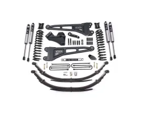 BDS Suspension 4 Inch Lift Kit with Radius Arm | Block Kit No Factory Overload | FOX 2.0 Performance Series Shock Shock Ford F250 | F350 Super Duty 4WD Gas 2005-2007
