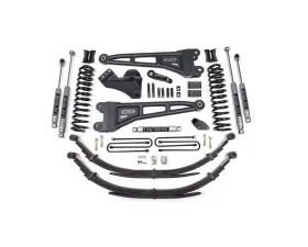 BDS Suspension 4 Inch Lift Kit with Radius Arm | Block Kit | Leaf Springs | NX2 Nitro Series Shock Ford F250 | F350 Super Duty 4WD Gas 2005-2007