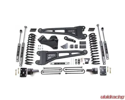 BDS Suspension 6 Inch Lift Kit with Radius Arm | 4 Inch Block Kit No Overload | NX2 Nitro Series Shock Ford F250 | F350 Super Duty 4WD Gas 2005-2007 - BDS1948H