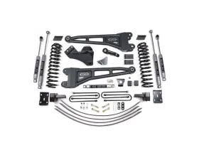 BDS Suspension 6 Inch Lift Kit with Radius Arm | 4 Inch Block Kit And Add-A-Leaf No Overload | NX2 Nitro Series Shock Ford F250 | F350 Super Duty 4WD Gas 2005-2007