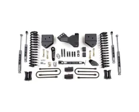 BDS Suspension 4 Inch Lift Kit | Block Kit No Factory Overload | NX2 Nitro Series Shock Ford F250 | F350 Super Duty 4WD Gas 2005-2007