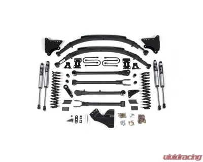 BDS Suspension 4 Inch Lift Kit with 4-Link | Leaf Springs And | FOX 2.0 Performance Series Shock Ford F250 | F350 Super Duty 4WD Gas 2005-2007 - BDS332FS