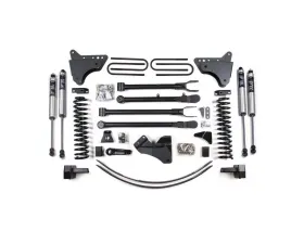 BDS Suspension 6 Inch Lift Kit with 4-Link | 3 Inch Block Kit And Add-A-Leaf No Overload | FOX 2.0 Performance Series Shock Ford F250 | F350 Super Duty 4WD Gas 2005-2007