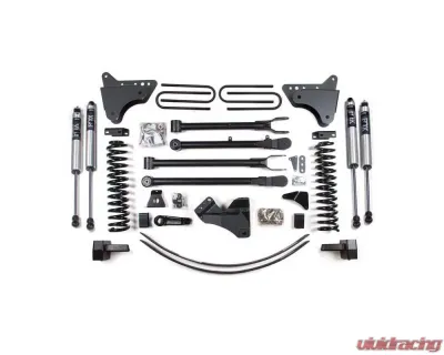 BDS Suspension 6 Inch Lift Kit with 4-Link | 3 Inch Block Kit And Add-A-Leaf with Overload | FOX 2.0 Performance Series Shock Ford F250 | F350 Super Duty 4WD Gas 2005-2007 - BDS340FS