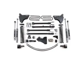 BDS Suspension 6 Inch Lift Kit with 4-Link | 3 Inch Block Kit Add-A-Leaf with Overload | NX2 Nitro Series Shock Ford F250 | F350 Super Duty 4WD Diesel 2005-2007