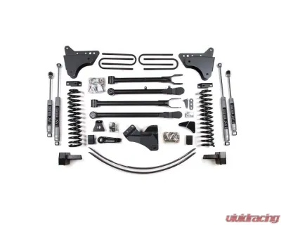 BDS Suspension 6 Inch Lift Kit with 4-Link | 3 Inch Block Kit And Add-A-Leaf No Overload | NX2 Nitro Series Shock Ford F250 | F350 Super Duty 4WD Diesel 2005-2007 - BDS355H