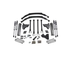 BDS Suspension 6 Inch Lift Kit with 4-Link | Leaf Springs | FOX 2.0 Performance Series Shock Ford F250 | F350 Super Duty 4WD Gas 2005-2007