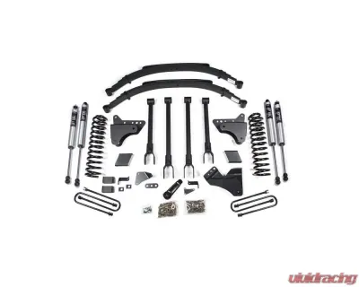 BDS Suspension 6 Inch Lift Kit with 4-Link | Leaf Springs | FOX 2.0 Performance Series Shock Ford F250 | F350 Super Duty 4WD Gas 2005-2007 - BDS342FS