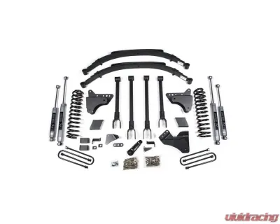 BDS Suspension 6 Inch Lift Kit with 4-Link | Leaf Spring | NX2 Nitro Series Shock Ford F250 | F350 Super Duty 4WD Gas 2008-2010 - BDS551H