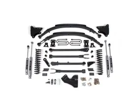 BDS Suspension 4 Inch Lift Kit with 4-Link | Leaf Springs | NX2 Nitro Series Shock Ford F250 | F350 Super Duty 4WD Gas 2008-2010