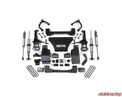 BDS Suspension 4 Inch Lift Kit FOX 2.0 Performance Series Front And Rear Shock Chevrolet Silverado 1500 | GMC Sierra 1500 4WD Gas 2019-2024 - BDS1800FSR