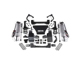 BDS Suspension 4 Inch Lift Kit | FOX 2.5 Performance Elite Coil-Over | FOX 2.0 Performance Series Rear Shock Chevrolet Silverado 1500 Trail Boss | GMC Sierra 1500 AT4 4WD Gas 2019-2024