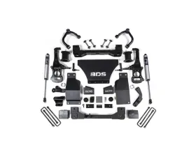 BDS Suspension 6 Inch Lift Kit | Strut Spacer Front Shock | FOX 2.0 Performance Series Rear Shock Chevrolet Silverado 1500 | GMC Sierra 1500 4WD Gas 2019-2025