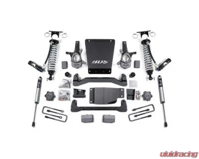 BDS Suspension 4 Inch Lift Kit | FOX 2.5 Coil-Over with DSC Adjuster | 5 Inch Block Kit Chevrolet Silverado | GMC Sierra 1500 4WD 2007-2013 - BDS184FDSC