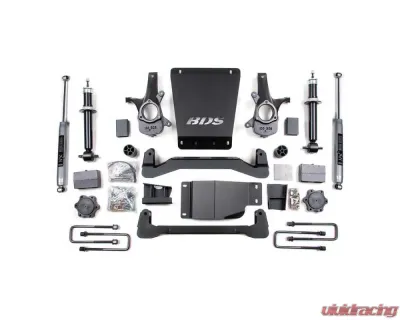 BDS Suspension 4 Inch Lift Kit | 5 Inch Block Kit | NX2 Nitro Series Shock Chevrolet Silverado | GMC Sierra 1500 4WD 2007-2013 - BDS184H
