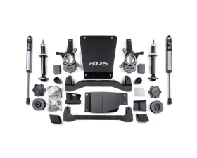 BDS Suspension 4 Inch Lift Kit | 3 Inch Coil Spacer | FOX 2.0 Performance Series Rear Shock Chevrolet Avalanche | Suburban | Tahoe | GMC Yukon/XL 2007-2014