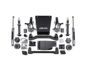 BDS Suspension 4 Inch Lift Kit | 3 Inch Coil Spacer | NX2 Nitro Series Rear Shock Chevrolet Avalanche | Suburban | Tahoe | GMC Yukon/XL 2007-2014