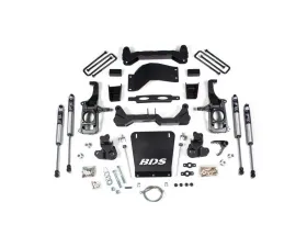BDS Suspension 4.5 Inch Lift Kit | 2 Inch Block Kit | No Overload | FOX 2.0 Performance Series Shock Chevrolet Silverado | GMC Sierra 2500HD/3500HD 2011-2019