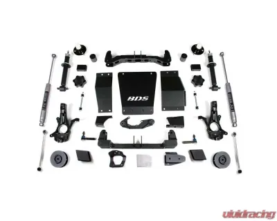 BDS Suspension 4 Inch Lift Kit | Aluminum And Stamped Steel Control Arm | NX2 Nitro Series Shock Chevrolet Suburban | Tahoe | GMC Yukon/XL 4WD 2015-2019 - BDS734H