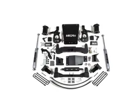 BDS Suspension 8 Inch Lift Kit | Aluminum And Stamped Steel Control Arm | NX2 Nitro Series Shock Chevrolet Silverado | GMC Sierra 1500 2014-2018