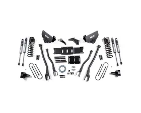 BDS Suspension 5.5 Inch Lift Kit with 4-Link | 4 Inch Block Kit | FOX 2.0 Performance Series Shock Ram 3500 4WD Gas 2013-2018