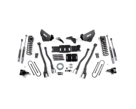 BDS Suspension 5.5 Inch Lift Kit with 4-Link | 4 Inch Block Kit | NX2 Nitro Series Shock Ram 3500 4WD Gas 2013-2018