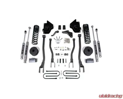 BDS Suspension 4 Inch Lift Kit with 4-Link | NX2 Nitro Series Shock Ram 3500 with Rear Air Ride 4WD Diesel 2013-2018 - BDS1644H