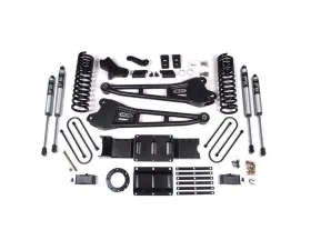BDS Suspension 4 Inch Lift Kit with Radius Arm | No Factory Rear Overload Leaf | FOX 2.0 Performance Series Shock Ram 3500 4WD Gas 2019-2024
