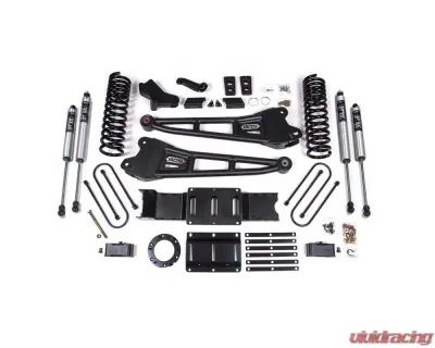 BDS Suspension 4 Inch Lift Kit with Radius Arm | No Factory Rear Overload Leaf | FOX 2.0 Performance Series Shock Ram 3500 4WD Gas 2019-2024 - BDS1700FS