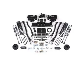 BDS Suspension 4 Inch Lift Kit with 4-Link | 6 Bolt | FOX 2.0 Performance Series Shock Ram 3500 Rear Air Ride 4WD Diesel 2019-2024