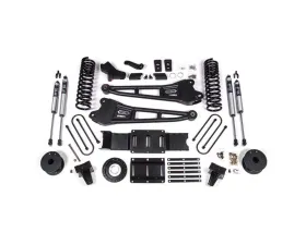 BDS Suspension 6 Inch Lift Kit with Radius Arm | 8 Bolt Indexing Ring | FOX 2.0 Performance Series Shock Ram 3500 with Rear Air Ride 4WD Diesel 2019-2024