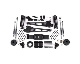 BDS Suspension 6 Inch Lift Kit with Radius Arm | 8 Bolt Indexing Ring | NX2 Nitro Series Shock Ram 3500 with Rear Air Ride 4WD Diesel 2019-2024