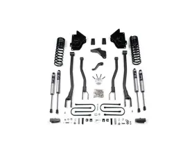 BDS Suspension 4 Inch Lift Kit with 4-Link | 2 Inch Block Kit | FOX 2.0 Performance Series Shock Ram 3500 4WD Diesel 2013-2018