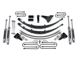 BDS Suspension 6 Inch Lift Kit Radius Front U-Bolt Radius Block Kit with Factory Overload | NX2 Nitro Series Shock Ford F250 | F350 Super Duty 4WD 1999-2004