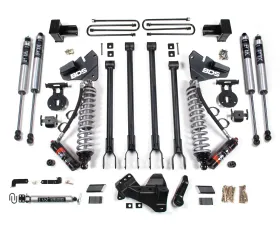 BDS Suspension 4 Inch Lift Kit with 4-Link | FOX 2.5 Performance Elite Coil-Over Conversion | 5 Inch Block 3 Leaf Main | FOX 2.0 Performance Series Shock  Ford F250 | F350 Super Duty 2017-2019