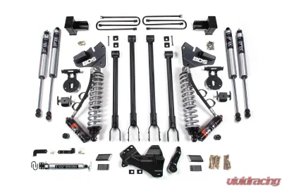 BDS Suspension 4 Inch Lift Kit with 4-Link | FOX 2.5 Performance Elite Coil-Over Conversion | 5 Inch Block 3 Leaf Main | FOX 2.0 Performance Series Shock  Ford F250 | F350 Super Duty 2017-2019 - BDS1538FPE