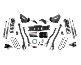 BDS Suspension 6 Inch Lift Kit with 4-Link | 5 Inch Block Kit | 6 Bolt | NX2 Nitro Series Shock Ram 3500 4WD Diesel 2013-2018