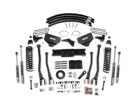 BDS Suspension 8 Inch Lift Kit with 4-Link | Leaf Springs | 6 Bolt | NX2 Nitro Series Shock Ram 3500 4WD Diesel 2013-2018