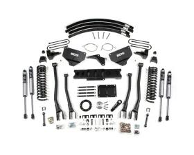 BDS Suspension 8 Inch Lift Kit with 4-Link | 5 Inch Block Kit And Add-A-Leaf | 6 Bolt | FOX 2.0 Performance Series Shock Ram 3500 4WD Diesel 2013-2018