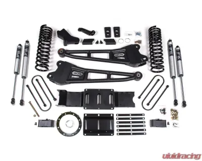 BDS Suspension 4 Inch Lift Kit with Radius Arm | 3 Inch Rear Block with Factory Rear Overload Leaf | 8 Bolt | FOX 2.0 Performance Series Shock Ram 3500 4WD Diesel 2019-2024 - BDS1659FS