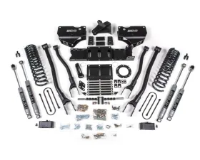 BDS Suspension 4 Inch Lift Kit with 4-Link | No Factory Rear Overload Leaf | 6 Bolt | NX2 Nitro Series Shock Ram 3500 4WD Diesel 2019-2024