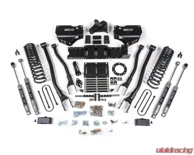 BDS Suspension 4 Inch Lift Kit with 4-Link | No Factory Rear Overload Leaf | 6 Bolt | NX2 Nitro Series Shock Ram 3500 4WD Diesel 2019-2024 - BDS1666H