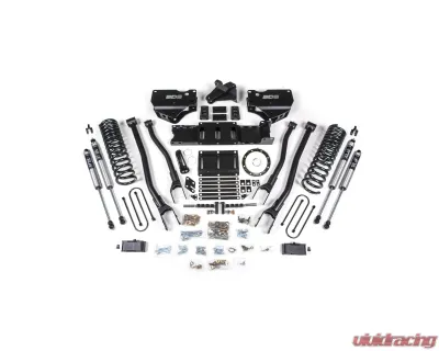 BDS Suspension 4 Inch Lift Kit with 4-Link | No Factory Rear Overload Leaf | 8 Bolt | FOX 2.0 Performance Series Shock Ram 3500 4WD Diesel 2019-2024 - BDS1668FS