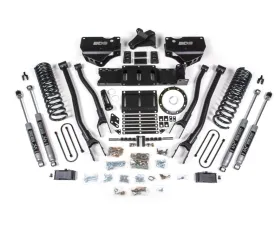 BDS Suspension 4 Inch Lift Kit with 4-Link | No Factory Rear Overload Leaf | 8 Bolt | NX2 Nitro Series Shock Ram 3500 4WD Diesel 2019-2024