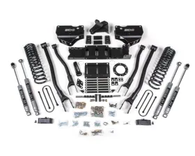 BDS Suspension 4 Inch Lift Kit with 4-Link with Factory Rear Overload Leaf | 6 Bolt | NX2 Nitro Series Shock Ram 3500 4WD Diesel 2019-2024