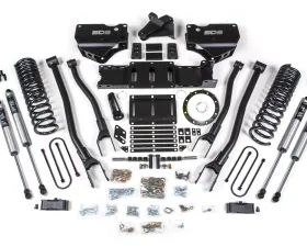 BDS Suspension 4 Inch Lift Kit with 4-Link | with Factory Rear Overload Leaf | 8 Bolt | FOX 2.0 Performance Series Shock Ram 3500 4WD Diesel 2019-2024