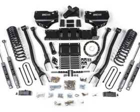 BDS Suspension 4 Inch Lift Kit with 4-Link | with Factory Rear Overload Leaf | 8 Bolt | NX2 Nitro Series Shock Ram 3500 4WD Diesel 2019-2024