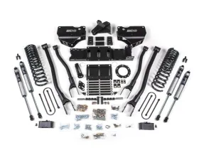 BDS Suspension 4 Inch Lift Kit with 4-Link with Factory Rear Overload Leaf | FOX 2.0 Performance Series Shock Ram 3500 4WD Gas 2019-2023