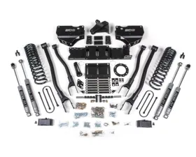 BDS Suspension 4 Inch Lift Kit with 4-Link with Factory Rear Overload Leaf | NX2 Nitro Series Shock Ram 3500 4WD Gas 2019-2023